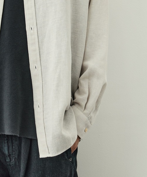 CITY TOKYO(シティトウキョウ)の「【CITY TOKYO/シティートーキョー】Twist linen リラックスシャツ(シャツ/ブラウス・メンズ・オフホワイト/ブラック・1/3/2)」の19枚目の写真