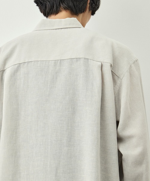 CITY TOKYO(シティトウキョウ)の「【CITY TOKYO/シティートーキョー】Twist linen リラックスシャツ(シャツ/ブラウス・メンズ・オフホワイト/ブラック・1/3/2)」の21枚目の写真