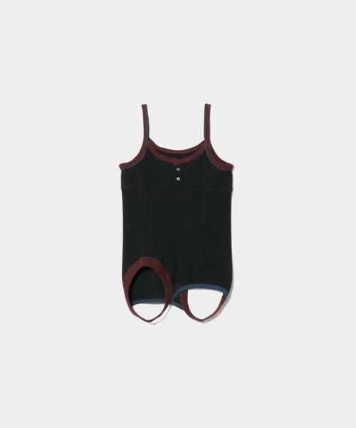 Robert P.Miller(ロバート ピー ミラー)の「Miller double-end multi color tank top(キャミソール・レディース・ブラック×ホワイト/ホワイト×ブラック/サックスブルー/レッド/ブラウン/ブラック・FREE)」の2枚目の写真