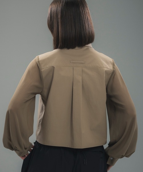 +phenix（プラスフェニックス）の「+phenix(プラスフェニックス)SHEER SLEEVE CROPPED SHIRT / シアースリーブ クロップドシャツ（シャツ/ブラウス・レディース・ブラック/ホワイト/ベージュ・M/L）」の21枚目の写真
