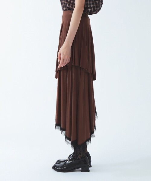 Ray BEAMS(レイビームス)の「ランダム レースヘム スカート(スカート・レディース・ブラック/ダークブラウン・ONE SIZE)」の14枚目の写真