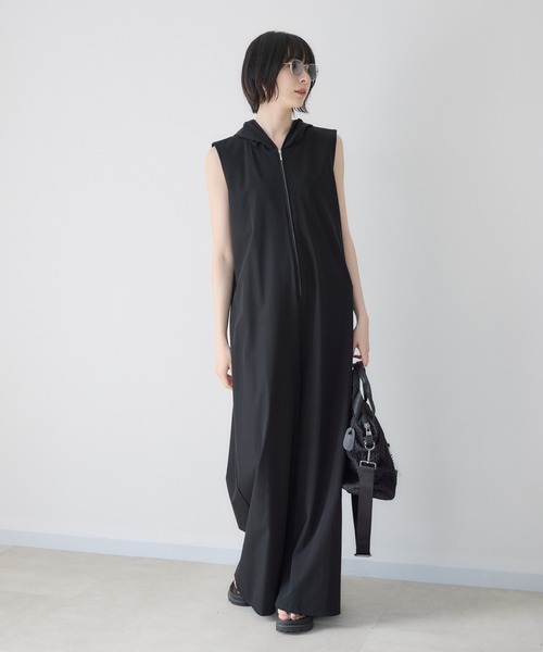 WEB限定】【接触冷感/撥水】cloche 機能素材フーディサロペット