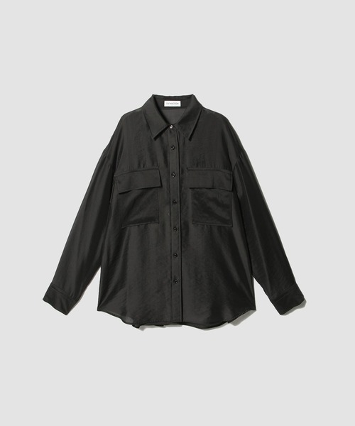 ESTNATION(エストネーション)の「ESTNATION / シアーシャツ(シャツ/ブラウス・レディース・ライトベージュ/チャコールグレー・36/38)」の2枚目の写真