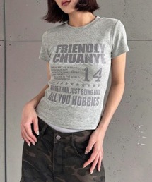 【26年春夏新作】Y2K ヴィンテージ加工 グラフィックロゴプリントTシャツ