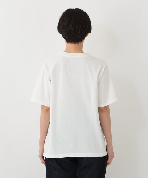 Afternoon Tea（アフタヌーンティー）の「パッチワーク刺繍Tシャツ/リバティプリント（Tシャツ/カットソー・レディース・ライトピンク/オフホワイト/ダークブラウン・MEDIUM）」の4枚目の写真
