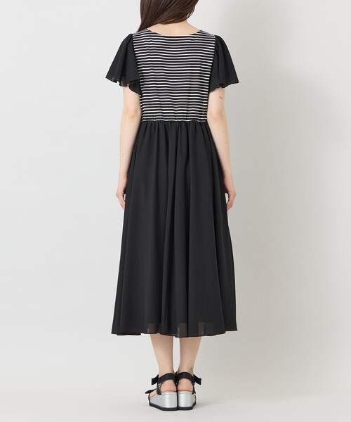 TO BE CHIC（トゥー ビー シック）の「【冨張 愛さん着用】ボーダーカットソーコンビ ワンピース（ワンピース・レディース・チャコールグレー・40）」の6枚目の写真