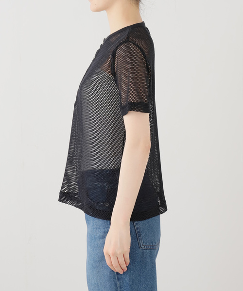 Spick & Span（スピックアンドスパン）の「ACASAM / アカサム メッシュヘンリー（Tシャツ/カットソー・レディース・ブラック/カーキ・FREE）」の8枚目の写真