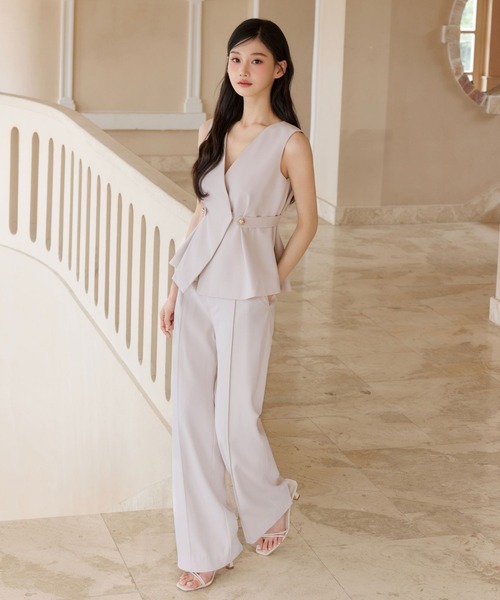 polaura(ポローラ)の「リファインドセミフレアラインパンツ(スラックス・レディース・ライトピンク・M/SM/SS)」の17枚目の写真