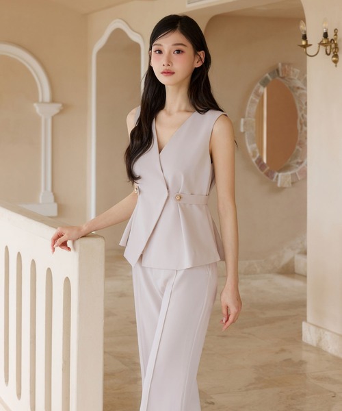 polaura(ポローラ)の「リファインドセミフレアラインパンツ(スラックス・レディース・ライトピンク・M/SM/SS)」の13枚目の写真