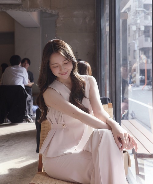polaura(ポローラ)の「リファインドセミフレアラインパンツ(スラックス・レディース・ライトピンク・M/SM/SS)」の10枚目の写真