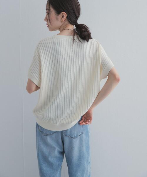 URBAN RESEARCH DOORS(アーバンリサーチドアーズ)の「ハニカムタックフレンチプルオーバー(Tシャツ/カットソー・レディース・チャコールグレー/アイボリー/イエロー系その他・FREE)」の9枚目の写真