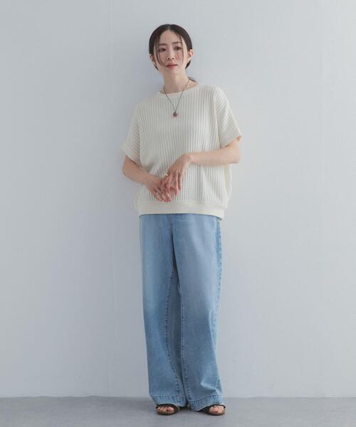 URBAN RESEARCH DOORS(アーバンリサーチドアーズ)の「ハニカムタックフレンチプルオーバー(Tシャツ/カットソー・レディース・チャコールグレー/アイボリー/イエロー系その他・FREE)」の10枚目の写真