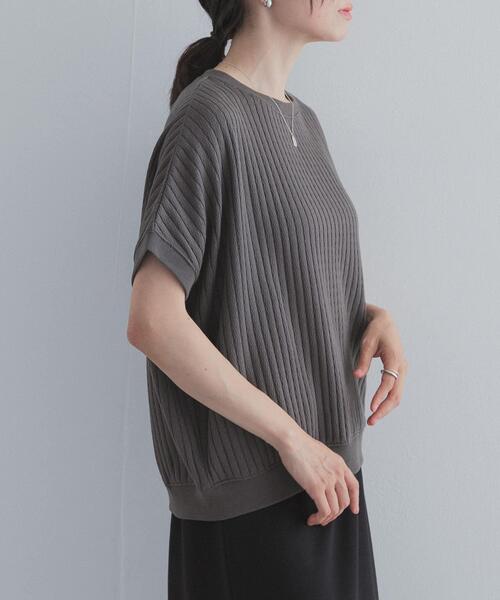URBAN RESEARCH DOORS(アーバンリサーチドアーズ)の「ハニカムタックフレンチプルオーバー(Tシャツ/カットソー・レディース・チャコールグレー/アイボリー/イエロー系その他・FREE)」の18枚目の写真