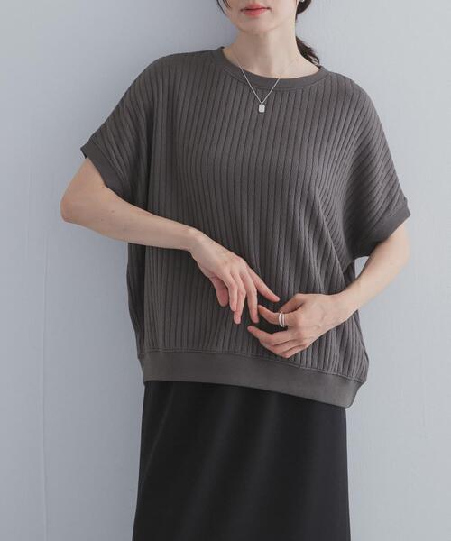 URBAN RESEARCH DOORS(アーバンリサーチドアーズ)の「ハニカムタックフレンチプルオーバー(Tシャツ/カットソー・レディース・チャコールグレー/アイボリー/イエロー系その他・FREE)」の19枚目の写真