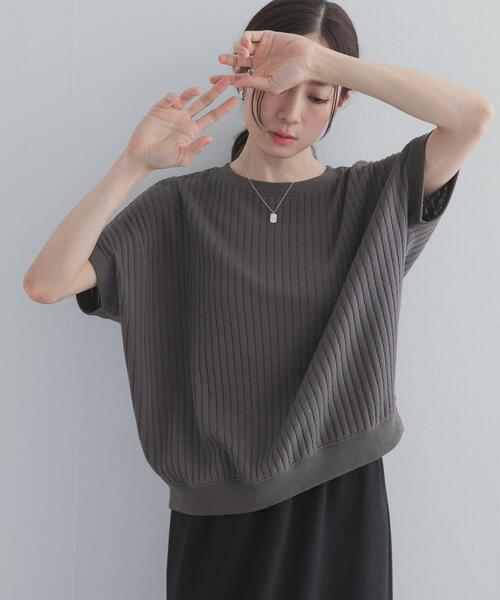 URBAN RESEARCH DOORS(アーバンリサーチドアーズ)の「ハニカムタックフレンチプルオーバー(Tシャツ/カットソー・レディース・チャコールグレー/アイボリー/イエロー系その他・FREE)」の20枚目の写真