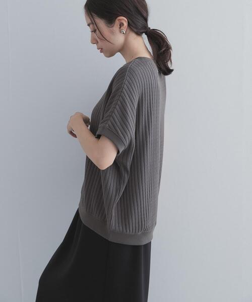 URBAN RESEARCH DOORS(アーバンリサーチドアーズ)の「ハニカムタックフレンチプルオーバー(Tシャツ/カットソー・レディース・チャコールグレー/アイボリー/イエロー系その他・FREE)」の21枚目の写真
