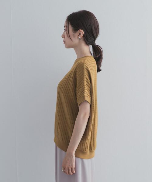 URBAN RESEARCH DOORS(アーバンリサーチドアーズ)の「ハニカムタックフレンチプルオーバー(Tシャツ/カットソー・レディース・チャコールグレー/アイボリー/イエロー系その他・FREE)」の11枚目の写真