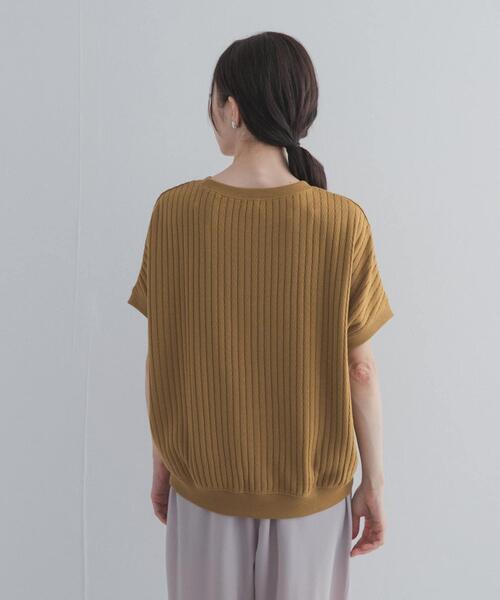 URBAN RESEARCH DOORS(アーバンリサーチドアーズ)の「ハニカムタックフレンチプルオーバー(Tシャツ/カットソー・レディース・チャコールグレー/アイボリー/イエロー系その他・FREE)」の12枚目の写真