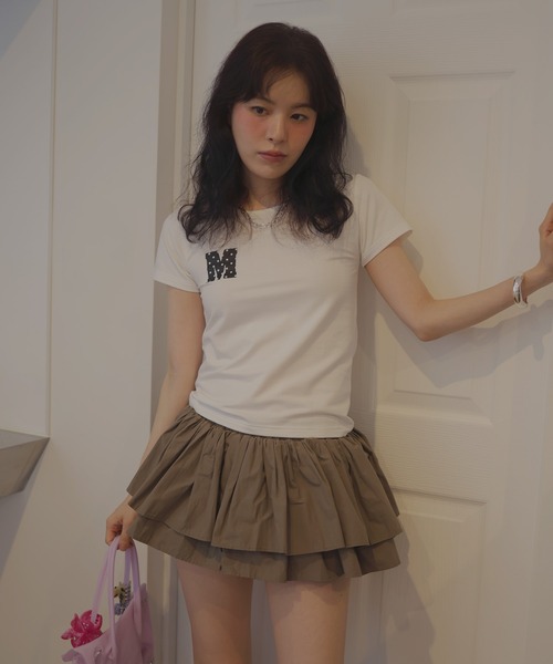 Mili affinity(ミリアフィニティー)の「ワンポイントロゴTシャツ(Tシャツ/カットソー・レディース・杢グレー/ブラック/オフホワイト/ターコイズブルー・FREE)」の20枚目の写真