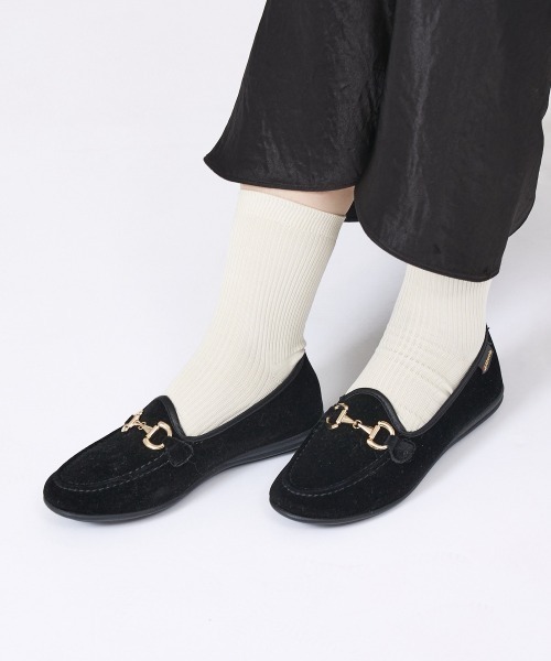 ALBEROLA（アルベローラ）の「【ALBEROLA / アルベローラ】ベロア ビットローファー / フラットシューズ（ローファー・レディース・ブラック/ブラウン/グレー・22/25/24/23）」の4枚目の写真
