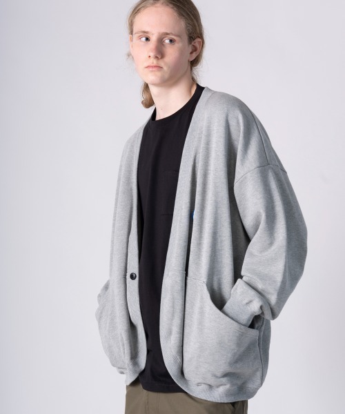 rehacer(レアセル)の「rehacer : Arc back Dolman Cardigan / アークバック ドルマン カーディガン(カーディガン/ボレロ・メンズ・ブラック/グレー・SMALL/MEDIUM/X-LARGE/LARGE)」の7枚目の写真
