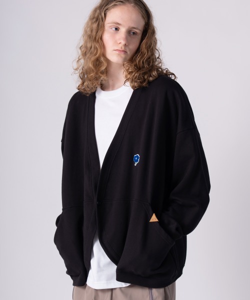 rehacer(レアセル)の「rehacer : Arc back Dolman Cardigan / アークバック ドルマン カーディガン(カーディガン/ボレロ・メンズ・ブラック/グレー・SMALL/MEDIUM/X-LARGE/LARGE)」の21枚目の写真