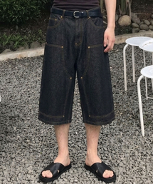 パネルリベットバミューダパンツ(インディゴ)