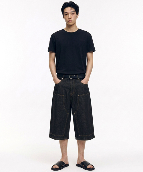 DWSE（ディーダブリューエスイー）の「パネルリベットバミューダパンツ（インディゴ）（その他パンツ・メンズ・その他・SMALL/MEDIUM/LARGE/X-LARGE）」の4枚目の写真