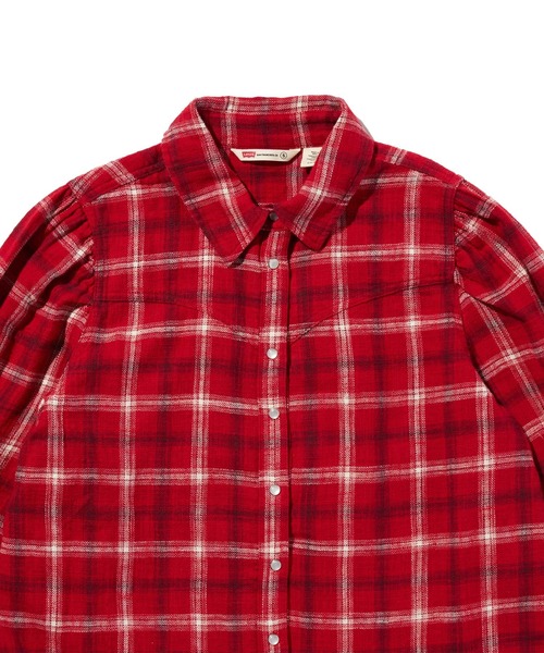 Levi's（リーバイス）の「Levi's/リーバイス ジュナ ウエスタンシャツ（シャツ/ブラウス・レディース・レッド・S/XS/M）」の6枚目の写真
