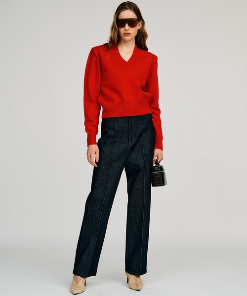 PRANK PROJECT(プランクプロジェクト)の「【2026Autumn Pre-Order】ピンタックハイウエストストレートパンツ / Pintuck High-Waist Straight Pants(スラックス・レディース・ネイビー/ベージュ・38/36)」の6枚目の写真
