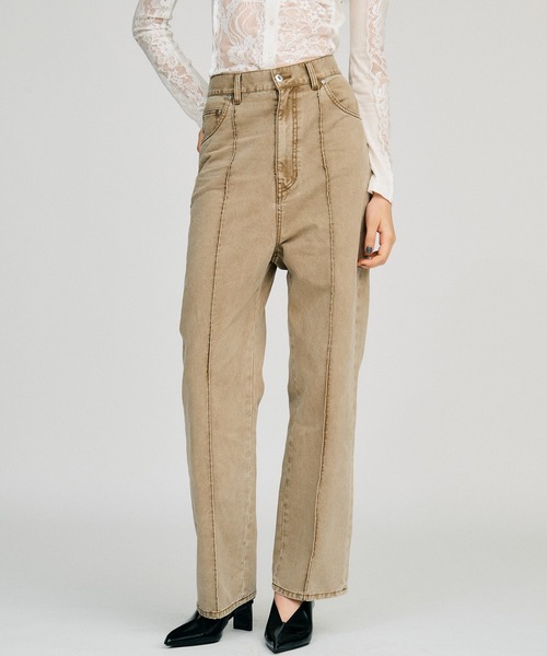 PRANK PROJECT(プランクプロジェクト)の「【2026Autumn Pre-Order】ピンタックハイウエストストレートパンツ / Pintuck High-Waist Straight Pants(スラックス・レディース・ネイビー/ベージュ・38/36)」の15枚目の写真