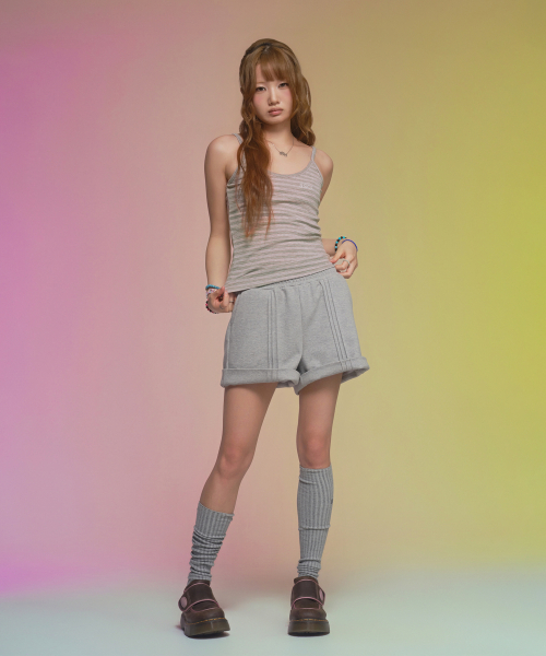 ASON（アズオン）の「SHELL STRIPE SLEEVELESS / PINK（Tシャツ/カットソー・レディース・その他・FREE）」の5枚目の写真
