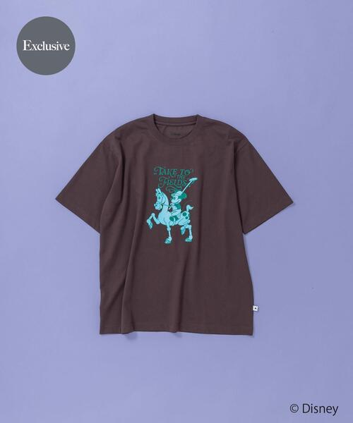 SENSE OF PLACE by URBAN RESEARCH(センスオブプレイスバイアーバンリサーチ)の「別注/Disney/グラフィックTシャツA(Tシャツ/カットソー・メンズ・ライトグレー/ライトブルー/ブラウン・MEDIUM/LARGE)」の3枚目の写真