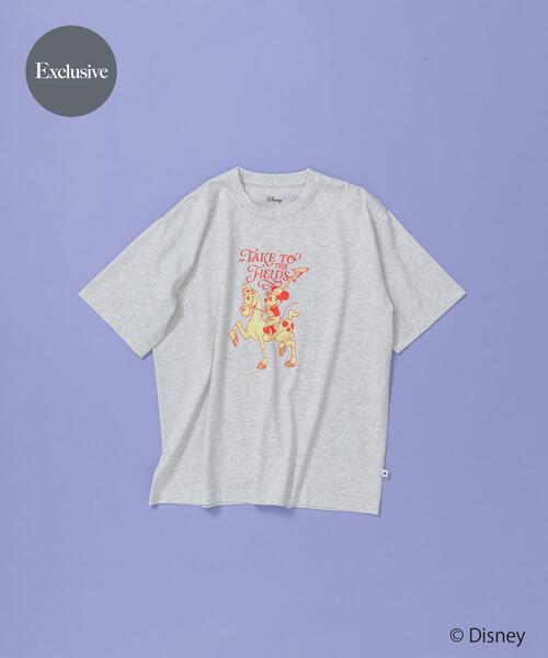 SENSE OF PLACE by URBAN RESEARCH(センスオブプレイスバイアーバンリサーチ)の「別注/Disney/グラフィックTシャツA(Tシャツ/カットソー・メンズ・ライトグレー/ライトブルー/ブラウン・MEDIUM/LARGE)」の2枚目の写真