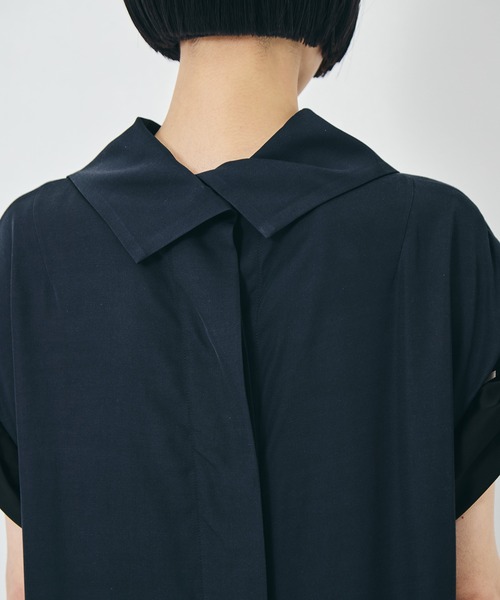 TOGA PULLA（トーガ　プルラ）の「【TOGA PULLA/トーガプルラ】Rayon silk twill dress/レーヨンシルクツイルドレス（ワンピース・レディース・ブラック・38）」の8枚目の写真
