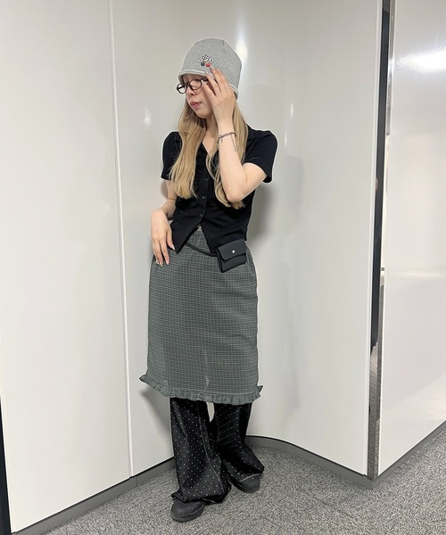 WC（ダブル シー）の「ボタンデザインビーニー（ニットキャップ/ビーニー・レディース・ホワイト・FREE）」の11枚目の写真