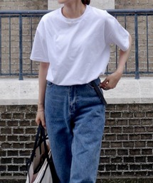 ソフトホワイトTシャツ(eri. select) / シンプルトップス 無地 白T 半袖 クルーネック オーバーサイズ