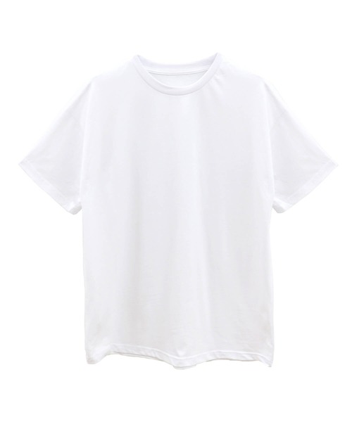 ISOOK（アイスー）の「ソフトホワイトTシャツ(eri. select) / シンプルトップス 無地 白T 半袖 クルーネック オーバーサイズ（Tシャツ/カットソー・レディース・ホワイト・FREE）」の6枚目の写真