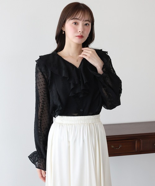Sheer frill blouse — полупрозрачная блузка с рюшами