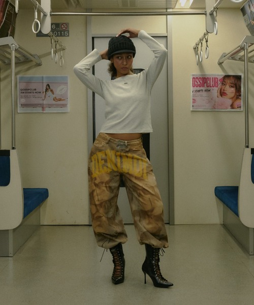 GOSSIP CLUB(ゴシップクラブ)の「オリジナルロゴワッフルロンT(Tシャツ/カットソー・レディース・ネイビー/グレー・FREE)」の22枚目の写真