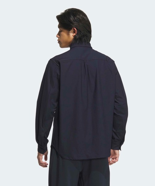 adidas(アディダス)の「プレミアム カジュアル 軽量 ニット 長袖シャツ / アディダス adidas(Tシャツ/カットソー・メンズ・ブルー・XX-LARGE/3XL/LARGE/MEDIUM/SMALL/X-LARGE/X-SMALL)」の2枚目の写真