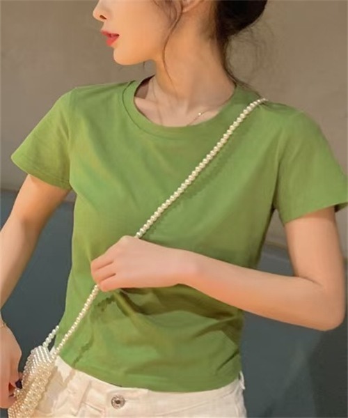 Dream garden(ドリームガーデン)の「ウエスト見せ 可愛いバックリボンTシャツ(Tシャツ/カットソー・レディース・ホワイト/ブラック/パープル/イエロー/グリーン・M/L/XL/XXL)」の10枚目の写真