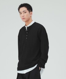 スピンドル ヘンリーネック カットソー