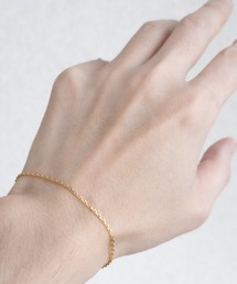 SENTI（センティ）の「FINE 4CUT AZUKI CHAIN  BRACELET カットアズキ細チェーンブレスレット ゴールド（ブレスレット）」