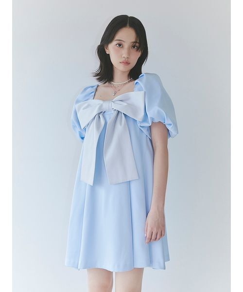 FURFUR(ファーファー)の「【限定カラー】ビッグリボンミニドレス(その他トップス・レディース・ベージュ/マルチ/ブラック・F)」の11枚目の写真