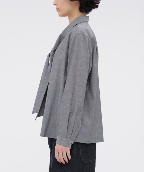 MARGARET HOWELL（マーガレットハウエル）の「FINE COTTON CHAMBRAY（シャツ/ブラウス・レディース・チャコール・1/2）」の3枚目の写真