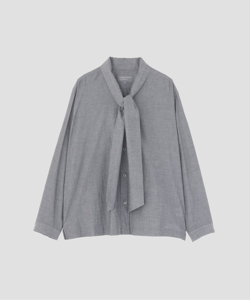 MARGARET HOWELL（マーガレットハウエル）の「FINE COTTON CHAMBRAY（シャツ/ブラウス・レディース・チャコール・1/2）」の6枚目の写真