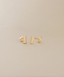 K10ダイヤモンド ドームパヴェ スタッドピアス