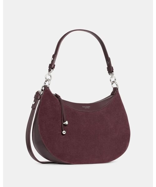 kate spade new york（ケイトスペード ニューヨーク）の「リブ スエード ショルダー バッグ（ショルダーバッグ・レディース・パープル・ONESIZE）」の4枚目の写真