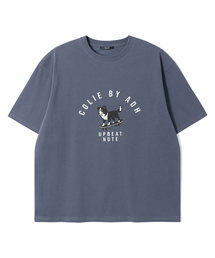 男女共用コリー スケートボードアートワークTシャツ (CH-GREY) (HC6STA5)